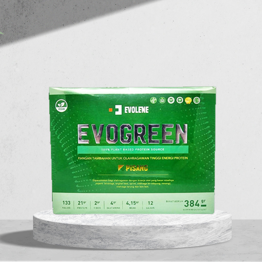 EVOLENE EVOGREEN -  Plant Based Protein Vegan Banana 12 Serving